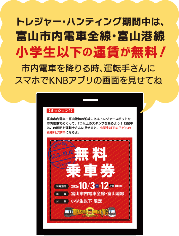 無料体験券画面